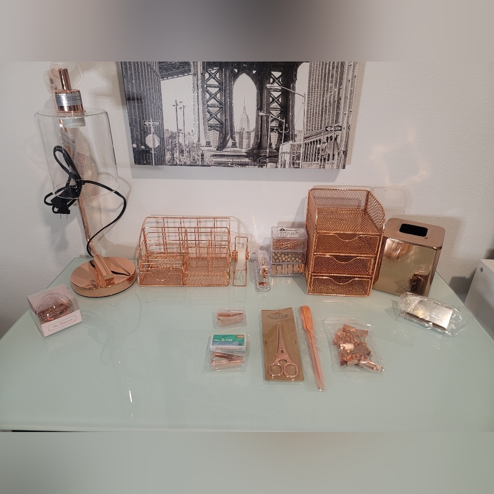 Rose Gold Office Supplies